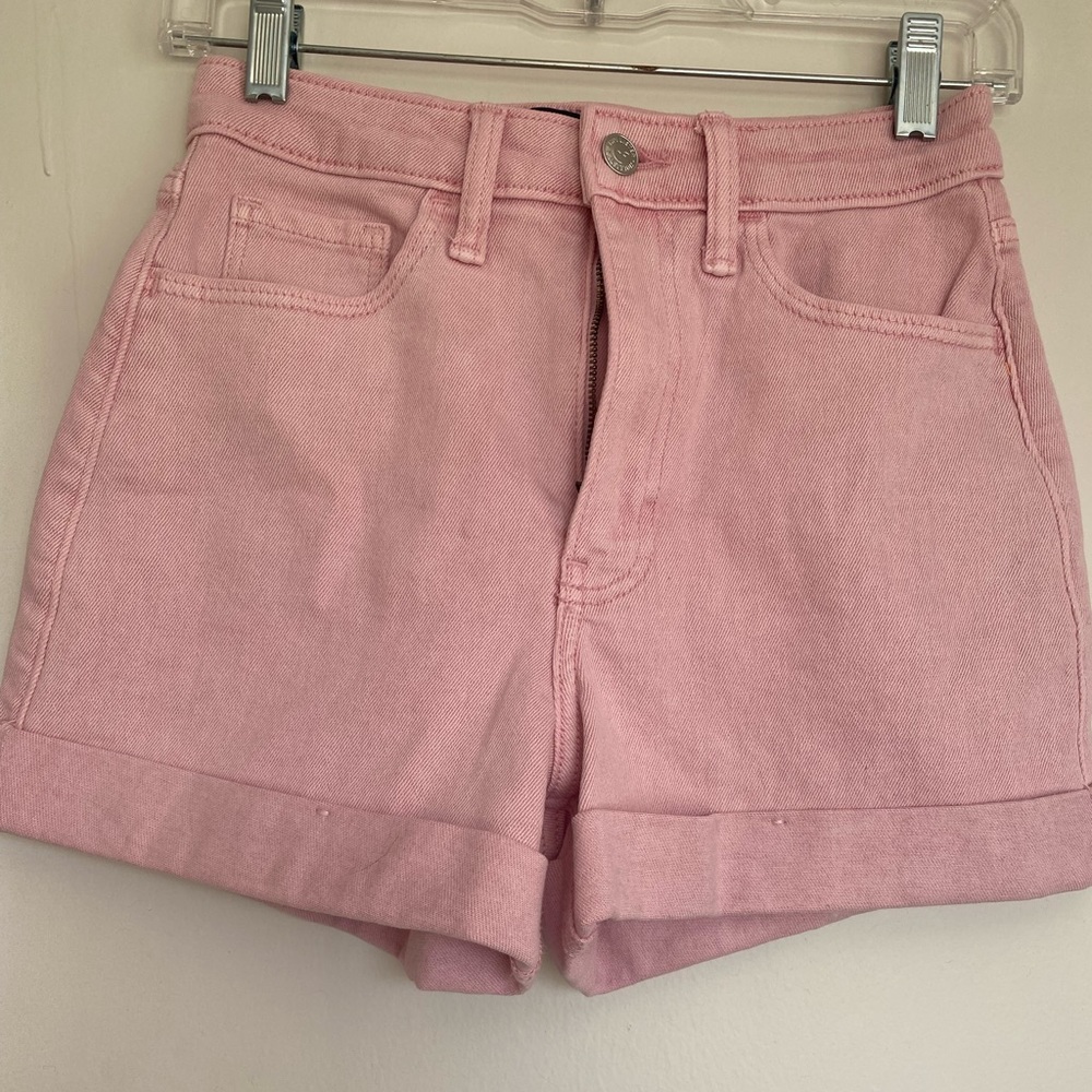 Pink jean shorts